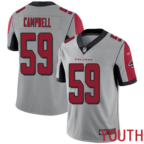 Atlanta Falcons Limited Silver Youth De Vondre Campbell Jersey NFL Football #59 Inverted Legend->youth nfl jersey->Youth Jersey